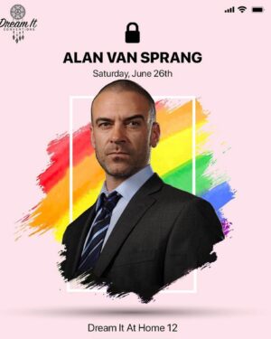 Alan van Sprang Instagram - THIS SATURDAY!!! JUNE 26th!! #DIAH12 COME AND SAY HI, HAVE SOME 1 on 1’s, HAVE SOME CHATS ABOUT FAMILY LIFE AND HOW GREAT A FATHER VALENTINE WAS TO ALL OF HIS KIDS!! HOPE TO SEE YOU THERE!! @dreamitcon 
- Part of the profits from sales will go to SOS Homophobie, a charity fighting for LGBTQIA  rights.#shadowhunters #ValentineMorgenstern #Fatheroftheyear#