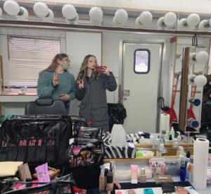 Alaska Leigh Instagram - thank you for making me pretty everyday 🤍
(& you also @marialaraartistry )
•
•
•
#peepthepurple #film #filming #circus #hairandmakeupartist