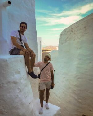 Alberto Rosende Instagram - Sometimes you have to just take a moment to appreciate the little moments. Luckily, traveling with these guys just makes it easy. Find the people that make it easy. #patmos #greece #iamatraveler #withoutanagenda #travelingwithmybrothers
