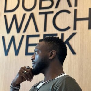 Aldis Hodge Instagram - Another year, another amazing @dubaiwatchweek 

I must say this show just continues to get better and better every single time. I must congratulate Hind Seddiqi and your entire team on continuing to raise the bar, curating such an amazing experience for the watch-loving community and for us watchmakers. 

Trust me, if you have not been, this is the event you do not want to miss.

I can’t wait for the next one.

Brown outfit by @hafidcollection 👌🏿✨