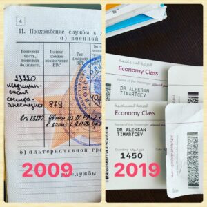 Aleksandr Timartsev Instagram - #10yearschallenge 
Вот так от обычной медсестры я смог дослужиться до уважаемого международного доктора. Не бросайте свою мечту!