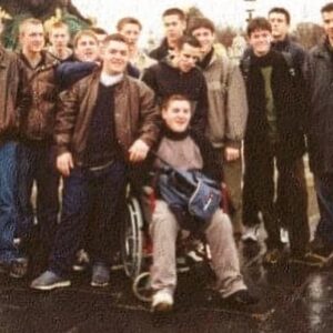 Alex Brooker Instagram - Today is International Day for Persons with Disabilities. This first photo was taken when I was at my most self conscious about my disability. I was 17, had just had a major operation on my leg and was desperate to just be like my mates. I wanted to play football like them and didn’t think I’d ever have a family of my own one day. I wish I could go back and tell that kid what was to come. To anyone feeling like I did then, I want to tell you it can get better and be proud of who you are. I’m proud to be disabled and always will be.