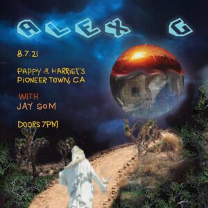 Alex G Instagram - playing with @carolineplz at the greek theatre on 8/5 and with @jaysomband at pappy & harriet's on 8/7. on sale fri @ 10am pst

greek presale code is "overfloweth" 

pappy's flyer by @rachel_gianna_art