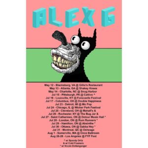 Alex G Instagram - just announced some shows this summer