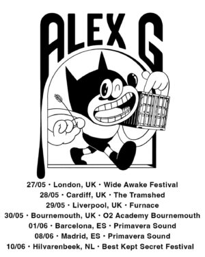 Alex G Instagram - video for Immunity by Zev Magasis

new shows announced in the uk, portland, woodstock, and with alvvays later this summer

tix on sale friday march 3 @ 10am local