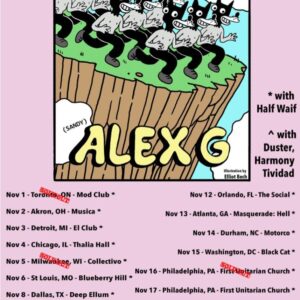 Alex G Instagram - tour w half waif starts next week. tix @ sandyalexg.com