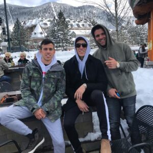Alex Kompothecras Instagram - Huge advocates for drinking holidays 🌲🏂#happystpatricksday #laketahoe #lawschoolboys
