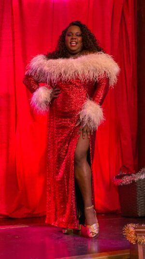 Alex Newell Instagram - It was giving stunning until…… make sure you watch Zoey’s Extraordinary Christmas on @therokuchannel @zoeysplaylist I only scrapped my knee!! 😅🤣😂