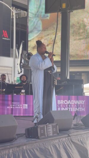 Alex Newell Instagram - Happy Juneteenth!! I got to come back to one of my favorite songs!!! In Times Square!! Very iconic!!!