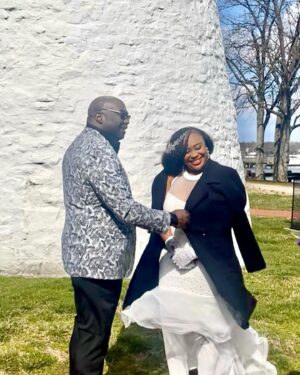 Alex Okoroji Instagram - 🎂Two days ago, on Sunday, March 10th was my 40th birthday.🎉

💍 It was also the special day I said “I Do” to my husband, Eric at an intimate elopement ceremony at the beautiful Concord Point Lighthouse at Havre de Grace, officiated by Minister Natalie Tyler on a very cold windy Sunday afternoon - supported by the wind, water, hale and my super amazing family who braved the cold (as well as those who joined virtually). 

I’m so grateful to my husband for making my birthday special with just family. I feel blessed and I thank God for his grace and unwavering love and favour. I look forward to the second part of our main wedding in August where we can celebrate with more family, friends and colleagues. 

Just in case you are wondering what my new name is. I’m now Mrs Alexandra Okoroji-McGill (but yes, professionally, you can still call me Alex Okoroji).😆😍

I love you all.
And thank you for the birthday wishes.🙏🏾💕

#alexokoroji #birthday #pisces #bride #justmarried #thankful #grateful #love #joy #blessed #mrandmrs #ForeverMcGill