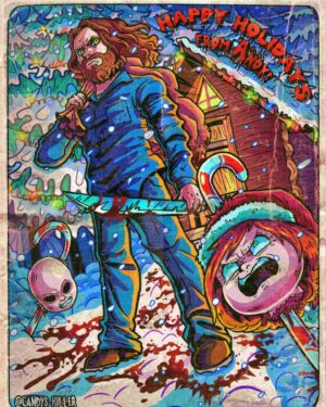 Alex Vincent Instagram - Happiest Holidays to all!  Teamed up with extremely talented @candys_killer to bring you this seasons greeting!  I hope everyone has the very best time sharing the holiday with those you love! ✌️❤️