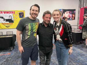 Alex Vincent Instagram - Fun sharing a room at Monsterpalooza with @deadmeatjames! We are all very thankful for the love they’ve given our franchise!