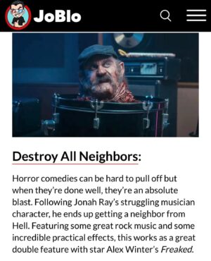 Alex Winter Instagram - Thanks @joblomovienetwork for naming us one the best horror movies this year! Link in their bio.