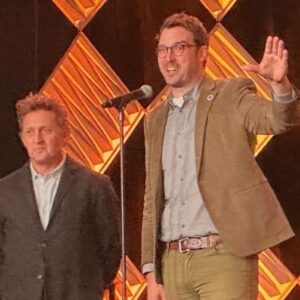 Alex Winter Instagram - Great to hang with @jonahray and all the cool folks at the @saturnawards and thanks to @thejoelynch for capturing my unbridled, irrepressible zeal for attending and presenting at awards shows.