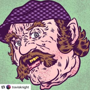 Alex Winter Instagram - More Destroy All Neighbors art. Thanks @travisknight 🙏

#Repost @travisknight
・・・
VLAD
DESTROY ALL NEIGHBORS!
This movie is a gross, discussing lowbrow gore-fest. Only a sick deranged individual would find this entertaining. 10 out 10, no notes, a perfect film. 

@jonahray and @alxwinter f*cking killed! As a life long prog fan this is the best use of a 1978 Mobius Megatar in a film. The only runner up is the Champman Stick in David Lynch’s Dune. 

@shudder #illustration #horror #horrorart #art #drawing #fanart #deatroyallneighbors #shudder
