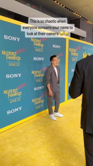Alex Wong Instagram - Basically Jennifer Lawrence was my date 😂🤷🏻‍♂️ #nohardfeelings #jenniferlawrence @nohardfeelingsmovie
