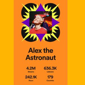 Alex the Astronaut Instagram - Thank you for listening to my songs this year. I was very busy listening to this new artist called harry. Love you @harrystyles honoured to be in the top 1%
