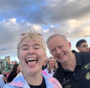 Alex the Astronaut Instagram - I was born on Mardi Gras and I crossed the bridge for World Pride with my new friend Richard who was apart of the first Mardi Gras in 1978. And Albo