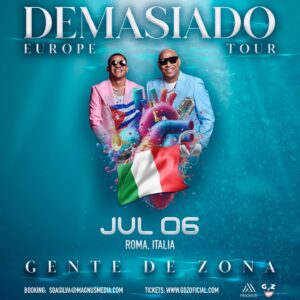 Alexander Delgado Instagram - Mi gente, este sábado nos vemos en una ciudad muy especial para nosotros ¡Este 06 de Julio se encendemos ROMA!!!!! 🇮🇹 🔥🫀

¿Están listos para gozar #DEMASIADO? 🔥 

Tickets 🎟️: https://www.gdzoficial.com/demasiadoeuropetour

📍: Roma, Italia - @fiesta_official 

#GenteDeZona #Roma #Italia #Rome #LiveConcert #DemasiadoEuropeTour