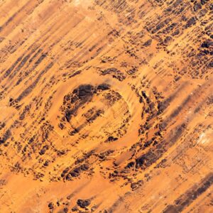 Alexander Gerst Instagram - Scary. I took these photos from the @iss. They show two meteorite impact craters in Chad (Sahara) which are 13 and 14 km wide. Imagine how many times your city could fit in them. To avoid this in the future, @europeanspaceagency works with international partner agencies on space safety. #AsteroidDay #bluedot #horizons