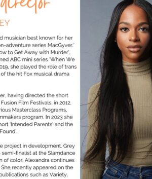 Alexandra Grey Instagram - For the past month, I’ve been in pre-production on my short film ‘Grace’. A story of resilience and dreams. I call it a mix of all your favorite black music films from the past! 🎬

I’ve been so fortunate to assemble a team of brilliant artists, coming together to create some dope ass magic next month in LA!! 🌴 

Yes I’m still working on my feature, but as you know it takes an even bigger village and even bigger dollars. It’s gonna happen baby. ✨🎥 

In the meantime, I can’t wait for you to meet, 

G R A C E …..👩🏾‍🎤🎤✨

#gracethefilm #director #writer #bishopstreetproductions