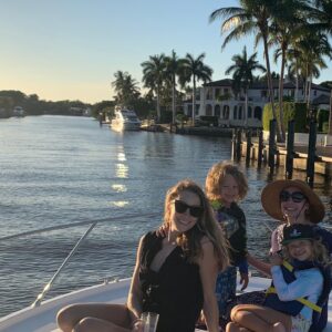 Alexandra Holden Instagram - Cruisin’ with three of my besties.  Love you @lindsayroseholden George and Harriet!  #tiara #gulfofmexico #sugarsand 👙🐬