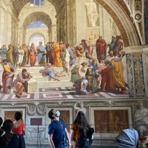 Alexandra Munroe Instagram - Happy New Year! My first trip outside the US after the long Covid lockdown was to Rome, last June, where we headed straight to the Vatican Museums. Here, Raphael’s School of Athens projects a world inspired by and devoted to philosophy and learning. Centuries on, as wars and revolutions shape our quotidian realities, all that survives, as Susan Sontag said, is ART and THOUGHT. This New Years Eve, I toast the artists and thinkers whose work is my calling, and whose friendship is my blessing. 🥂👁🎆

#newyearseve #2022 #art #schoolofathens