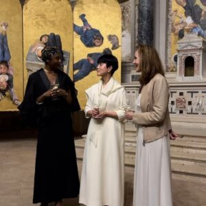 Alexandra Munroe Instagram - In Venice, our show Yu Hong: Another One Bites the Dust opens at La Chiesetta della Misericordia, with Guggenheim Deputy Director and Chief Curator Naomi Beckwith toasting the Asian Art Initiative’s first off-site show. Congratulations to Yu Hong for a searing and virtuoso installation of paintings that confront the immediacy of life and fleshy fact of death set against gold ground, throwing us against the eternal.  Thank you to Theresa Liang, Melanie Taylor, Miko McGinty, Marc Tutt, Max Logsdail, Lynessa Yang, Zoe Diao, ArtEvents and to Greg Hilty and Alex Logsdail for your contributions to what Yu Hong calls, A dream come true. 

Chiesetta della Misericordia, Campo de l’Abazia, Cannaregio 

@guggenheim @yuhongstudio @venice.art.biennale @anotherone bitesthedust #yuhong #venicebiennale2024 #guggenheim #lissongallery @lisson_gallery