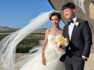 Alexandra Munroe Instagram - In Sonoma, joyous wedding of Liu Wa and Yang Bao! I have known her since her teens and guided her way to Yale and MIT, where she has thrived as a new media artist, performer, writer, and thinker. She now collaborates with her groom, the virtuoso classical pianist and composer, as a duo. Watch out, world! A magical day of festivity, feasting and friendship. 恭喜❤️🎉💫🥂

@wa.liu @yangbao__ @liuxiaodongstudio @yuhongstudio #love #donumestate #beautiful