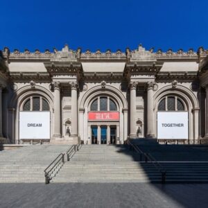 Alexandra Munroe Instagram - A stroke of brilliance! Yoko’s banners on the Met’s facade announce and command the spirit of this precarious age:  DREAM TOGETHER. “When we dream together, we create a new reality. Each one of us has the power to change the world. Remember love. DREAM TOGETHER.” @yokoono @metmuseum @imaginepeacetower #imagine #dreamtogether #yokoono #yesyokoono #iloveyou @max.hollein