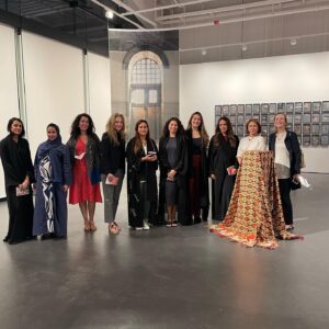 Alexandra Munroe Instagram - In Abu Dhabi, with our fabulous and brilliant Guggenheim Abu Dhabi curatorial team. We are at the show, As we Gaze Upon Her, co-curated by our Sara bin Safwan for Warehouse 421.  Featuring women and non-binary artists from the region, it explores states of contemporary womanhood with poetry, pain, and politics. Here, art is an agent for social change - and it’s urgency is celebrated. 

@guggenheim #guggenheimabudhabi @maisa_alqassimi #warehouse421 #womensupportingwomen #abudhabi