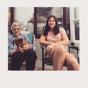 Alexandra Roach Instagram - When I moved house last year I met my new neighbour Audrey and we’d chat out on the road and it turned out we have so much in common. One day she asked me to pop round for a cup of tea and I’ve been doing that for the past few months. Audrey used to have dogs but can’t have them these days so I take Ron and she has cuddles with him. 🐶 She makes a great cuppa we laugh and chat for hours...she seems to think I’m doing her a favour by visiting but what she doesn’t know is that I’m learning so much from my new pal. 💞 My new friend Audrey 💞
#everybodygetanAudrey