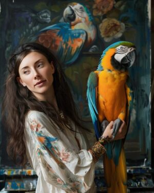 Alexandra Vino Instagram - We’re really excited for the launch of @lissas_trip streaming launch
across USA, Canada and Australia on June 20th! 🦜

The film is a wild and dazzling creative odyssey, and I wanted to share this special art that film director Jeffery Lando @landofilmmaking  made for me as a tribute to my role in the film! Playing the painter 🎨 Alex, and Millie the Macaw! 🦜

Please visit the film link and set a reminder to watch the film,
It only takes about 30 secs to do! But it makes a big difference! 

I can’t wait for you to see the film :) 
https://tubitv.com/movies/100022188/lissa-s-trip

#LissasTrip #IndependentFilm #PsychedelicFilm #VFX #AIfilm #AIArt
#milliethemacaw