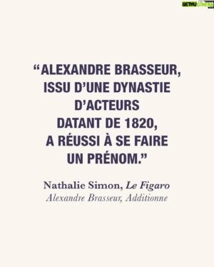 Alexandre Brasseur Instagram - Merci aux journalistes, merci aux médias, merci à Plon et surtout merci à vous.
#Additionne un récit pour l’été 🔆