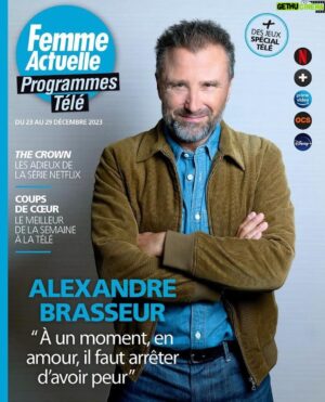 Alexandre Brasseur Instagram - Merci @femme_actuelle pour cette couverture de Noël. En tant qu'homme, je suis très fier de pouvoir m'inscrire dans la ligne éditoriale d'un magazine féminin 🍀