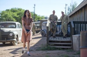 Alexia Fast Instagram - Just trying to study without getting into trouble on the set of Manhattan. #manhattanwgna