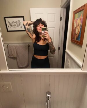 Alexis Krauss Instagram - Hi 2024 👋 I’ve been wanting to post for 4 days now but when your partner is away and your 3 month old has RSV there is no such thing as leisure. Fortunately our little wild one is on the mend so last night after bedtime I exhaled, took selfies, felt cute, listened to the cranberries and made some resolutions…

✨Let this be a year of growth. One of stretchiness and elasticity. My heart is expanding. My capacity for love is ballooning. My body is opening.

✨Let this be a year of continued healing and grieving. There will still be pain and that is okay.

✨Let this be a year of contradictions. A year not of either/or but of both/and. A year of embracing my divisions. Here’s to wanting more, dreaming big and craving adventure all while getting cozy with exactly where I am. 

✨Lastly, let this be the year of figuring out how to tour with a baby! 🤞🏻🎸🎤✨

Here’s to a big ol’ messy beautiful year. May you all love yourselves fiercely and practice radical empathy for others ❤️‍🔥

Regarding the last photo…if you know you know 👶🏻💦