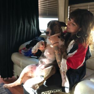 Alexis Krauss Instagram - hi it’s me again…
i keep signing on to watch rizzy’s tribute reel and cry 😢
so grateful for all the photos and videos y’all have shared especially all the #tourpup memories. she was a member of the @sleighbells family since 2012. here are some of my favorite bus, backstage and day off moments.

thank you @ajfaber for sharing so many of these ❤️