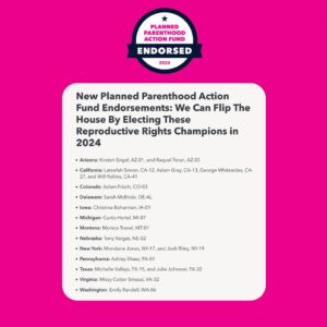 Alexis McGill Johnson Instagram - When our rights are under attack, what do we do? VOTE. 🗳️ 

With Planned Parenthood Action Fund’s latest round of endorsements, we’re confident that these abortion rights champs will help secure a pro-repro majority in the House in these must-win seats! Check them out via our link in bio.