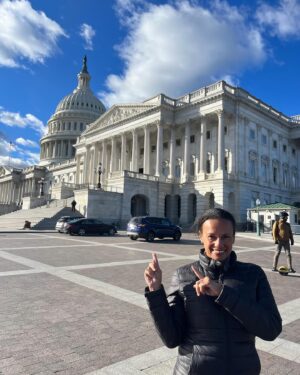 Alexis McGill Johnson Instagram - New year, same energy: Keeping abortion rights front and center for those that represent us in this building behind me. Let’s do this!