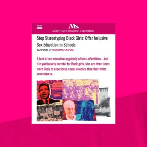 Alexis McGill Johnson Instagram - Black girls deserve to have equitable and timely access to sex education.