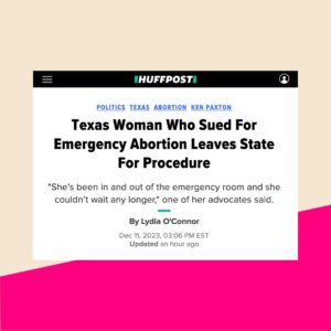Alexis McGill Johnson Instagram - This should not be our reality. Kate Cox and other Texans deserve access to lifesaving, critical care in their home state. It should be as simple as that.