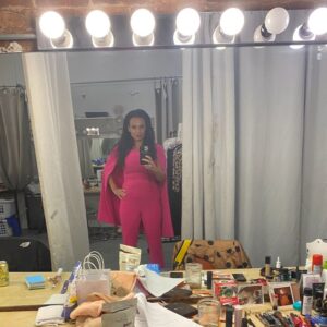Alexis McGill Johnson Instagram - This year, I was able to cross getting interviewed by a 6-foot vagina off my bucket list! I stopped by "Snatch Adams & Tainty McCracken Present It’s That Time of the Month!” on stage to celebrate everything sexual and reproductive health care -- with my pink cape on and all!