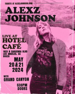 Alexz Johnson Instagram - Started this tour in NY and ending in LA!! Double nights May 20th & 21st @thehotelcafe with support from @grandcanyonband and @zachjonestunes 🌴 Tickets & limited VIP available, and for fans abroad, we're livestreaming from the venue May 21st!! All tickets at alexzjohnson.com/tickets 🕊️
