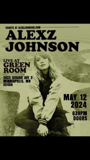 Alexz Johnson Instagram - MINNEAPOLIS May 12th at the beautiful @greenroommpls !!!! Come sing with me 🎙️ tickets on sale now at alexzjohnson.com/tickets

#alexzjohnson #skippingstone #tour #indiemusic #indieartist