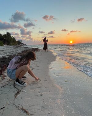 Alfonso Dosal Instagram - Fin de semana con mi familia en Chicxulub, que inlucyó caminatas, mate y comida maravillosa de la @osteriaitaliana386chicxulub ah! Y muchos caracolitos que de paso les recuerdo que no se los lleven de la playa, déjenlos ahí, el ecosistema los necesita, ustedes no! 😘💚🐚🦪🦀