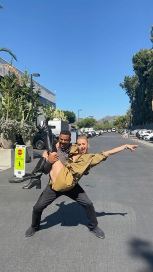 Alfonso Ribeiro Instagram - This is just what @juleshough and I do behind the scenes at #DWTS