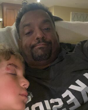 Alfonso Ribeiro Instagram - Well another trip to @kareskinmd for Anders yesterday. Baseball cleats on concrete is never a good combination. 12 stitches and a cracked bone. Thank you Dr. for always taking our calls, even on a Sunday.