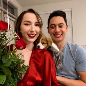 Alfredo Diaz Instagram - I had the best Valentine’s Day with my two loves, @JackieMButler, and our newest addition to the family, Gabu (Bu for short), the Corgi!