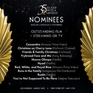 Ali Liebert Instagram - Absolutely thrilled and honoured that our movie #FriendsandFamilyChristmas  is nominated for a @glaad Award! Thank you @glaad for recognizing our movie and thank you to @hallmarkchannel for making representation a priority. Who would have thought 2 years in a row a hallmark movie I did would be recognized by @glaad!! 🌈🌈🌈 CAN'T WAIT!! Eeeee